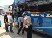Polres Morut Ramp Check Bus Jelang Mudik