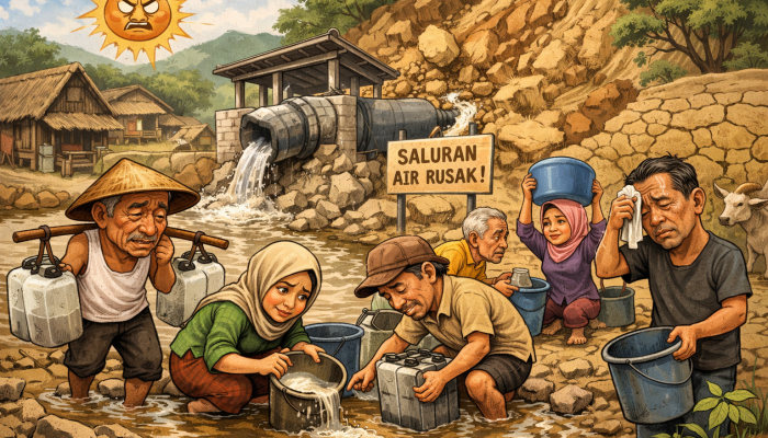 Warga Desa Lee Krisis Air Bersih Dua Bulan